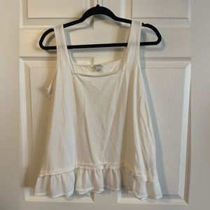 White J.Crew tank, washed never worn